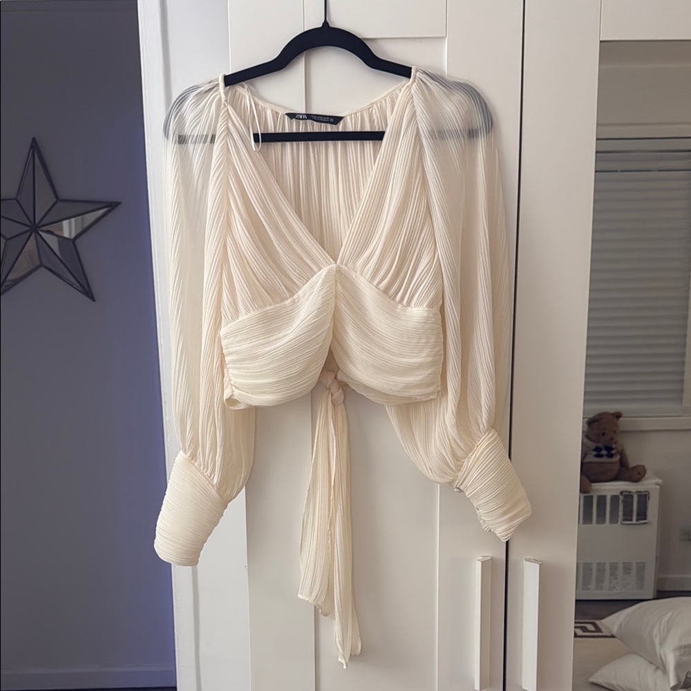 Zara Elegant Cream Women's Top